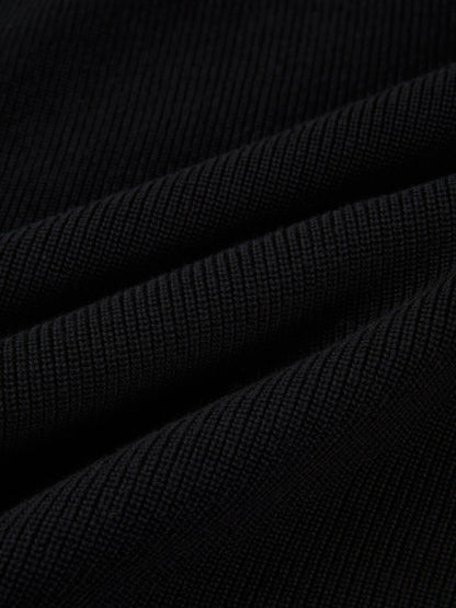 Knit A-Line Skirt - Black