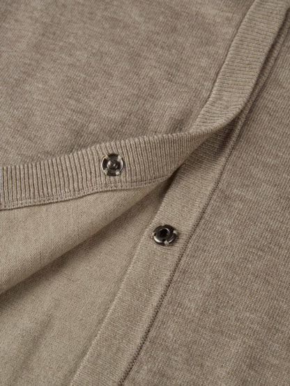 Soft Knit Hoodie Cardigan - Oatmeal