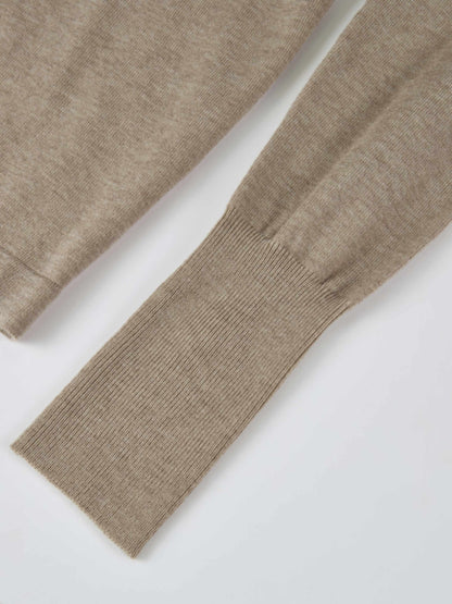 Soft Knit Hoodie Cardigan - Oatmeal