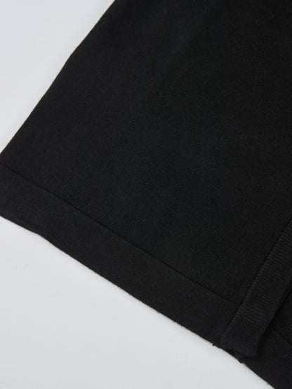 Soft Knit Hoodie Cardigan - Black