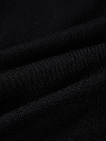 Soft Knit Hoodie Cardigan - Black