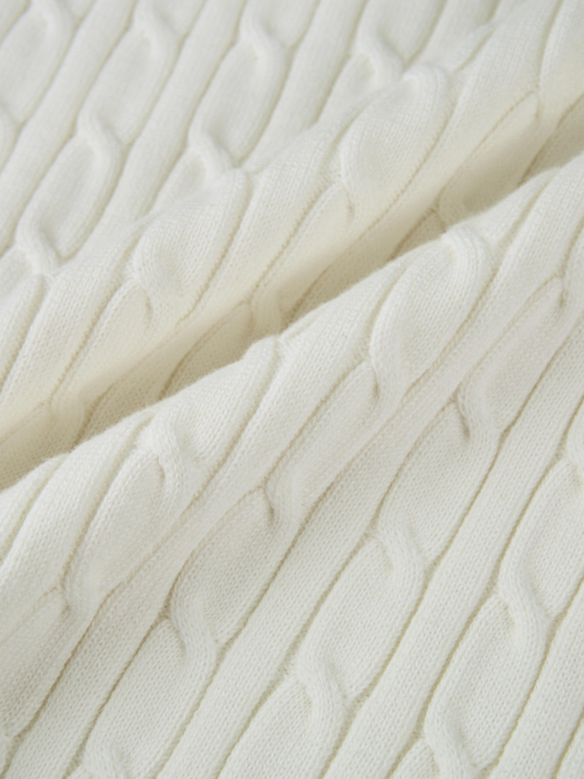 Collared Cable Sweater - Cream