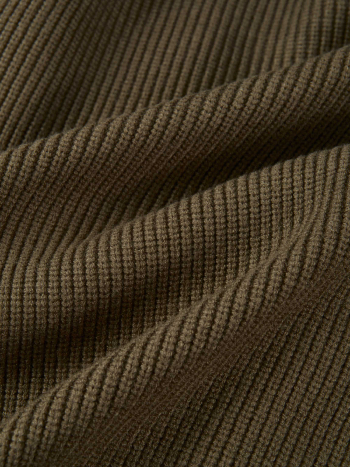 Boxy Crew Neck Button Down Cardigan - Olive