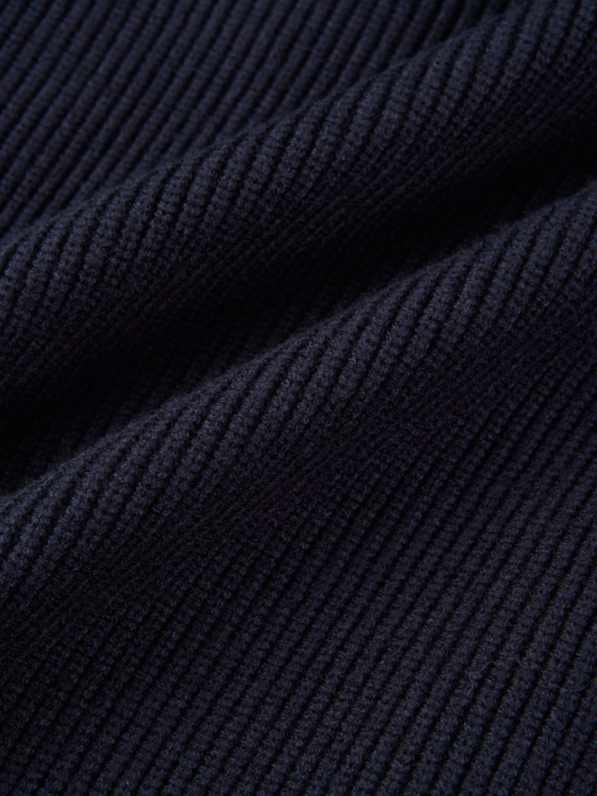 Boxy Crew Neck Button Down Cardigan - Navy