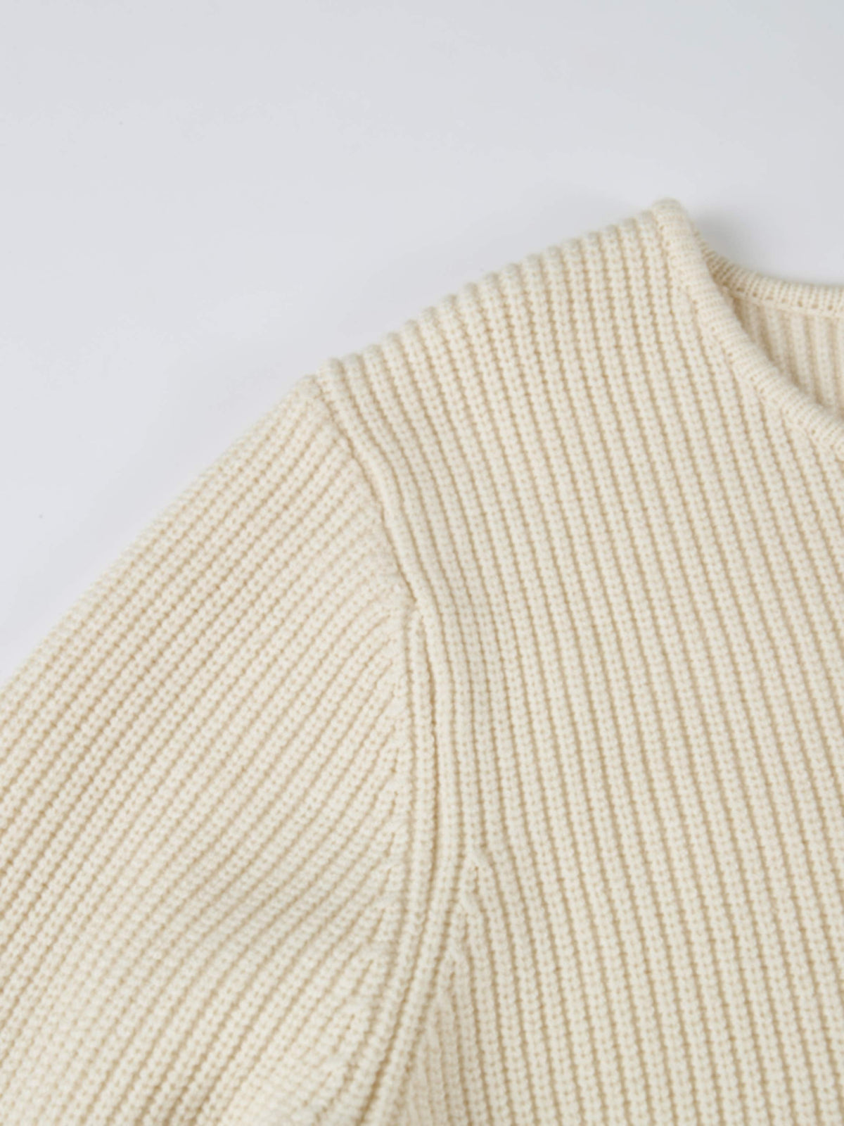 Boxy Crew Neck Button Down Cardigan - Cream