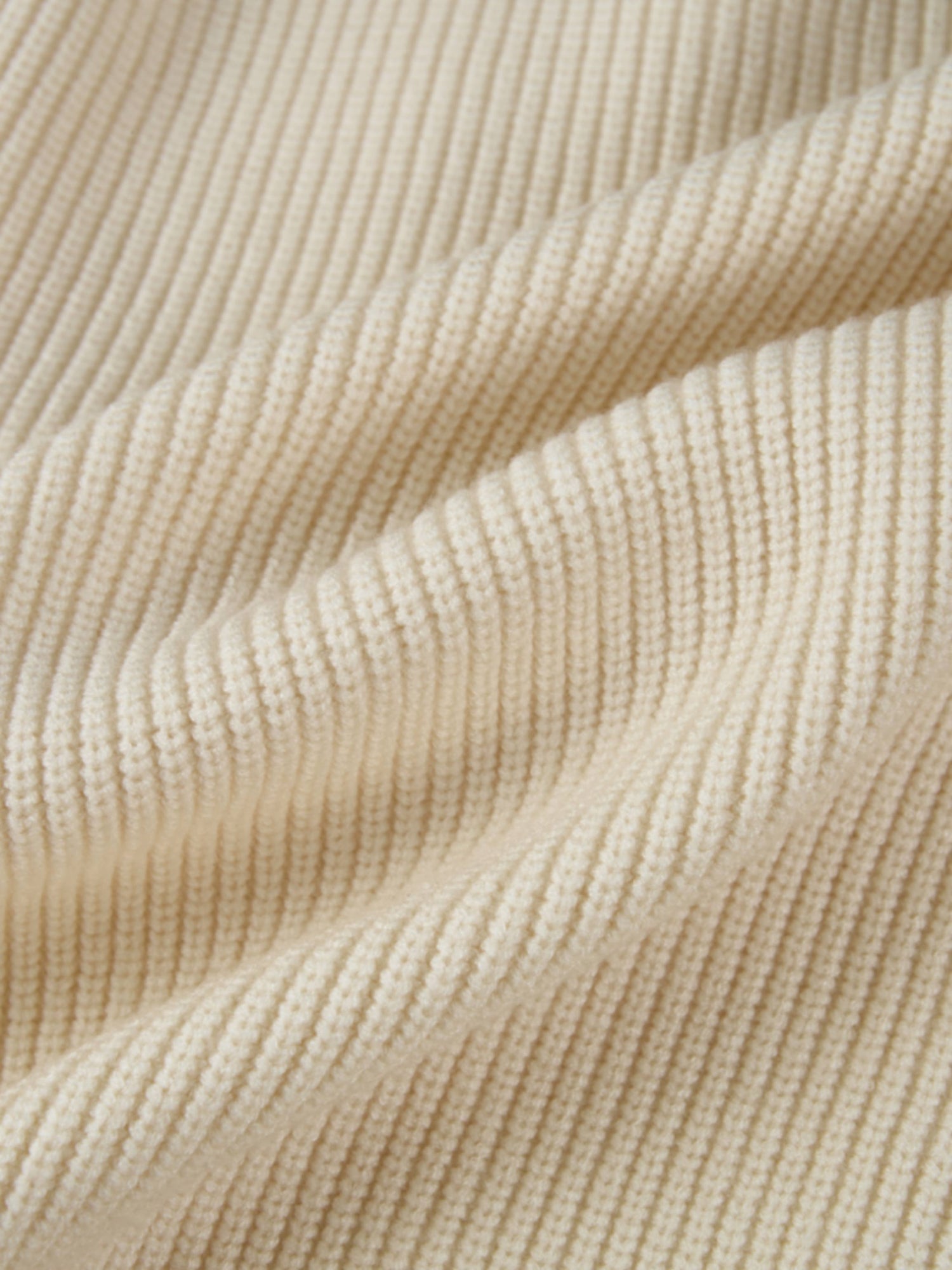 Boxy Crew Neck Button Down Cardigan - Cream