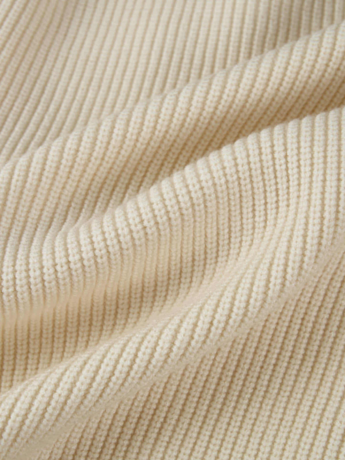 Boxy Crew Neck Button Down Cardigan - Cream