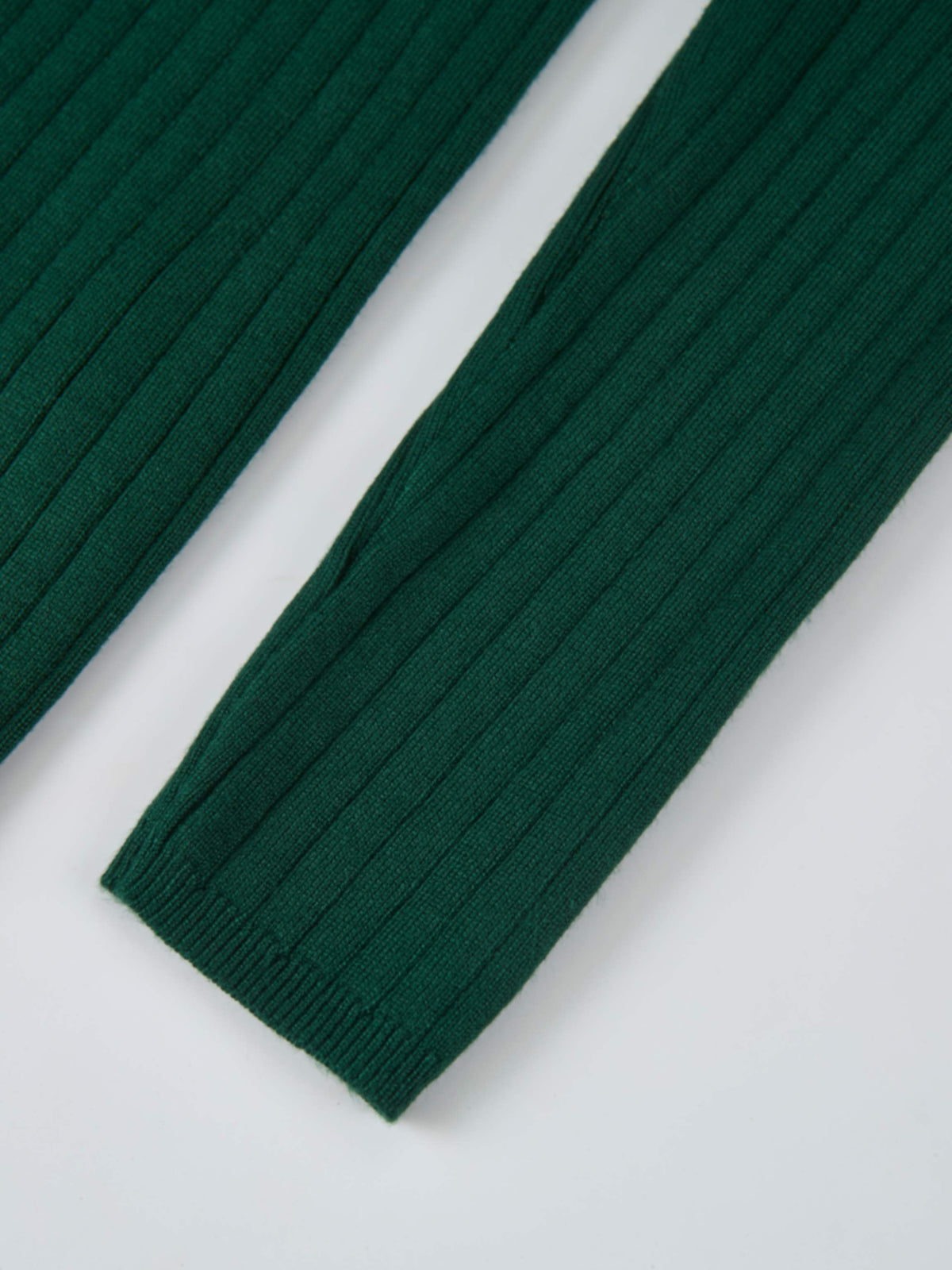 Ribbed Polo Sweater - Green/Grey Stripe