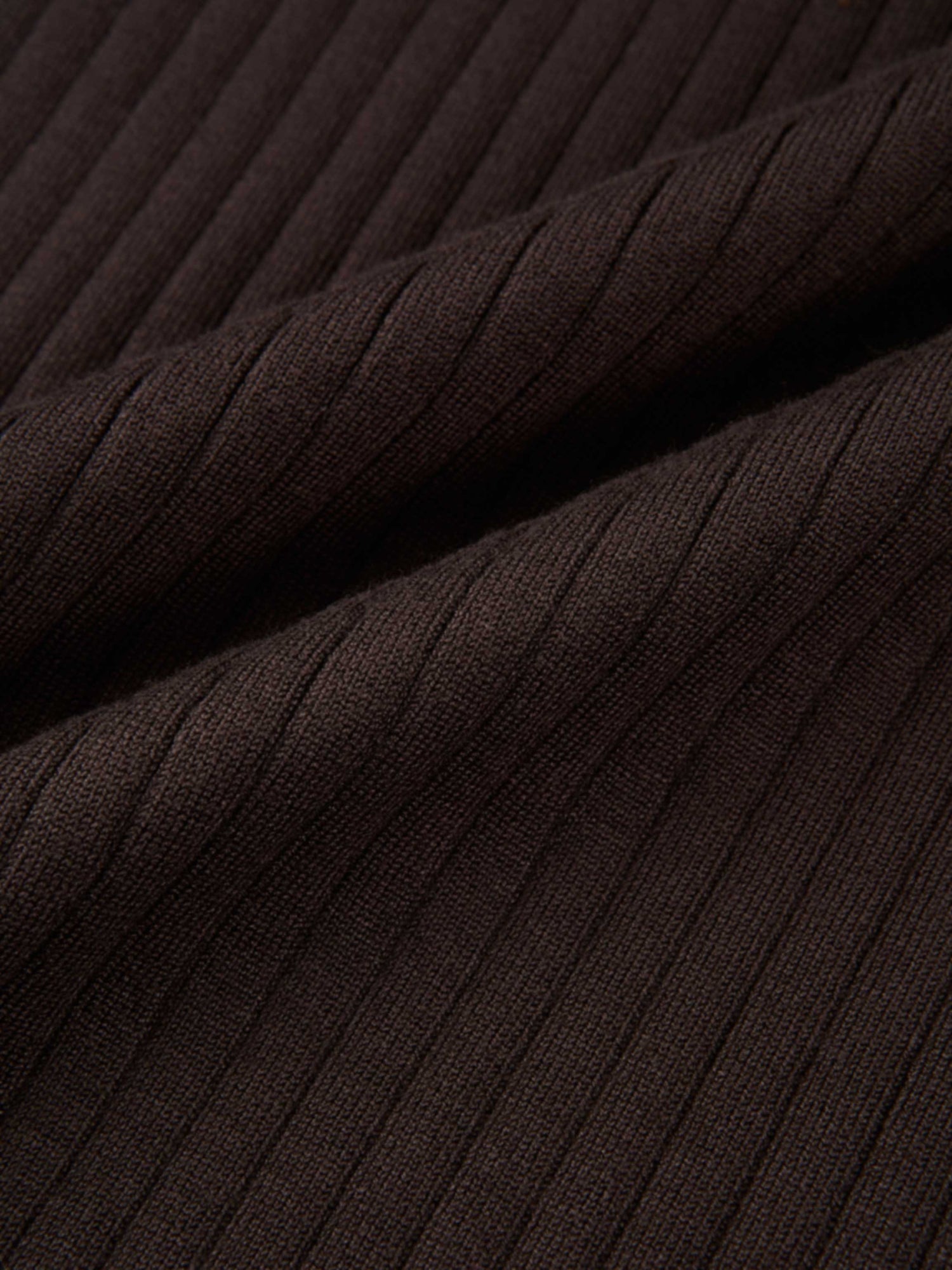 Ribbed Polo Sweater - Brown/Cream Stripe