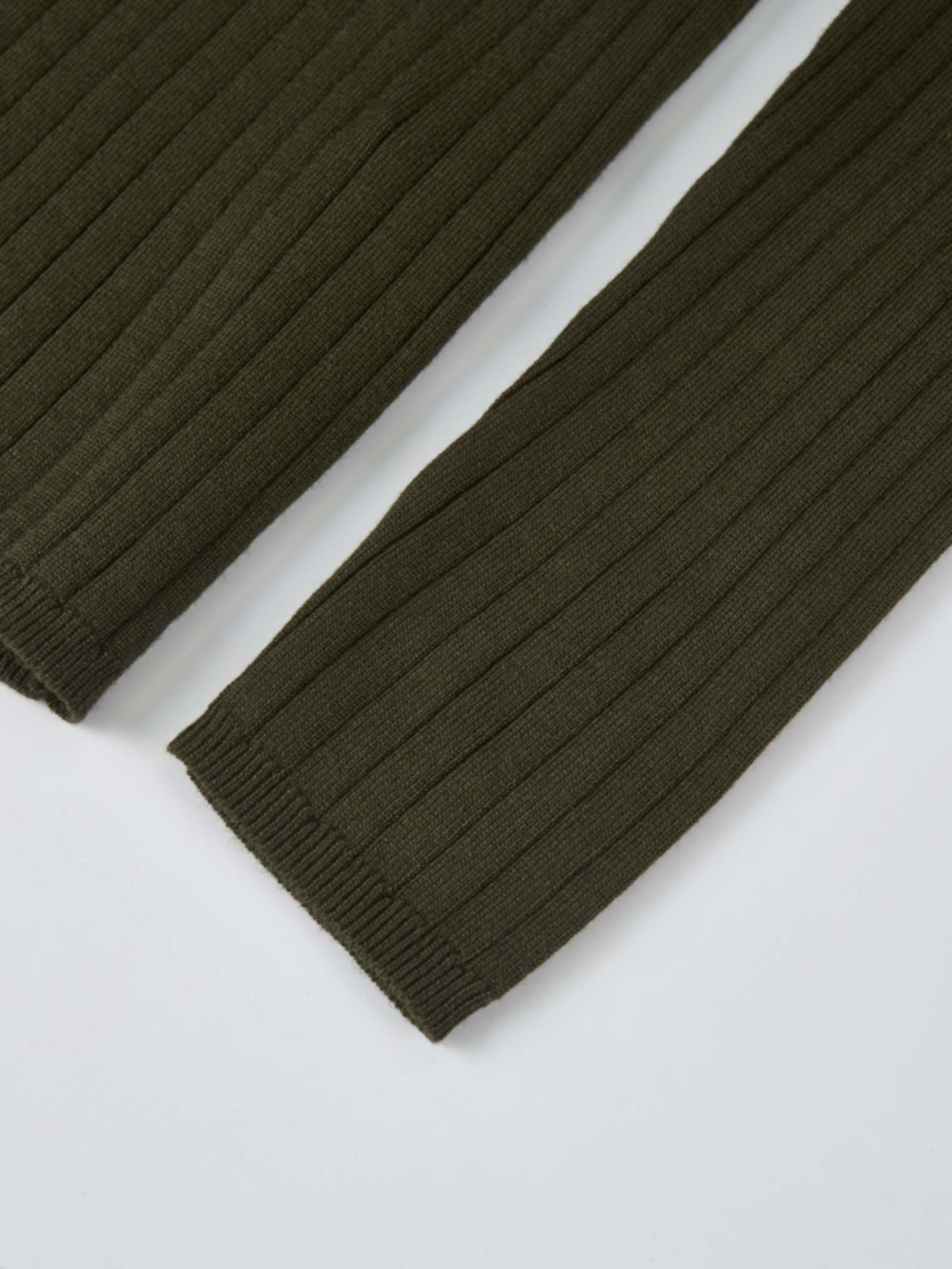 Ribbed Polo Sweater - Green/Grey Stripe