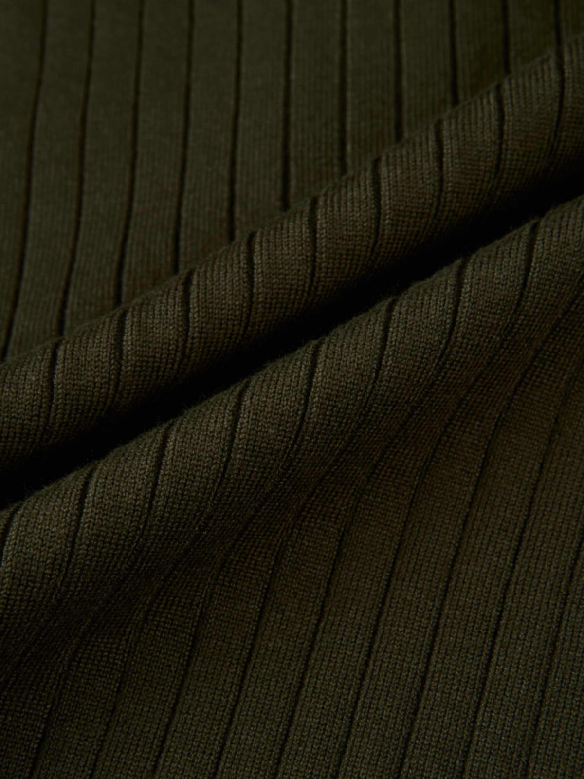 Ribbed Polo Sweater - Green/Grey Stripe