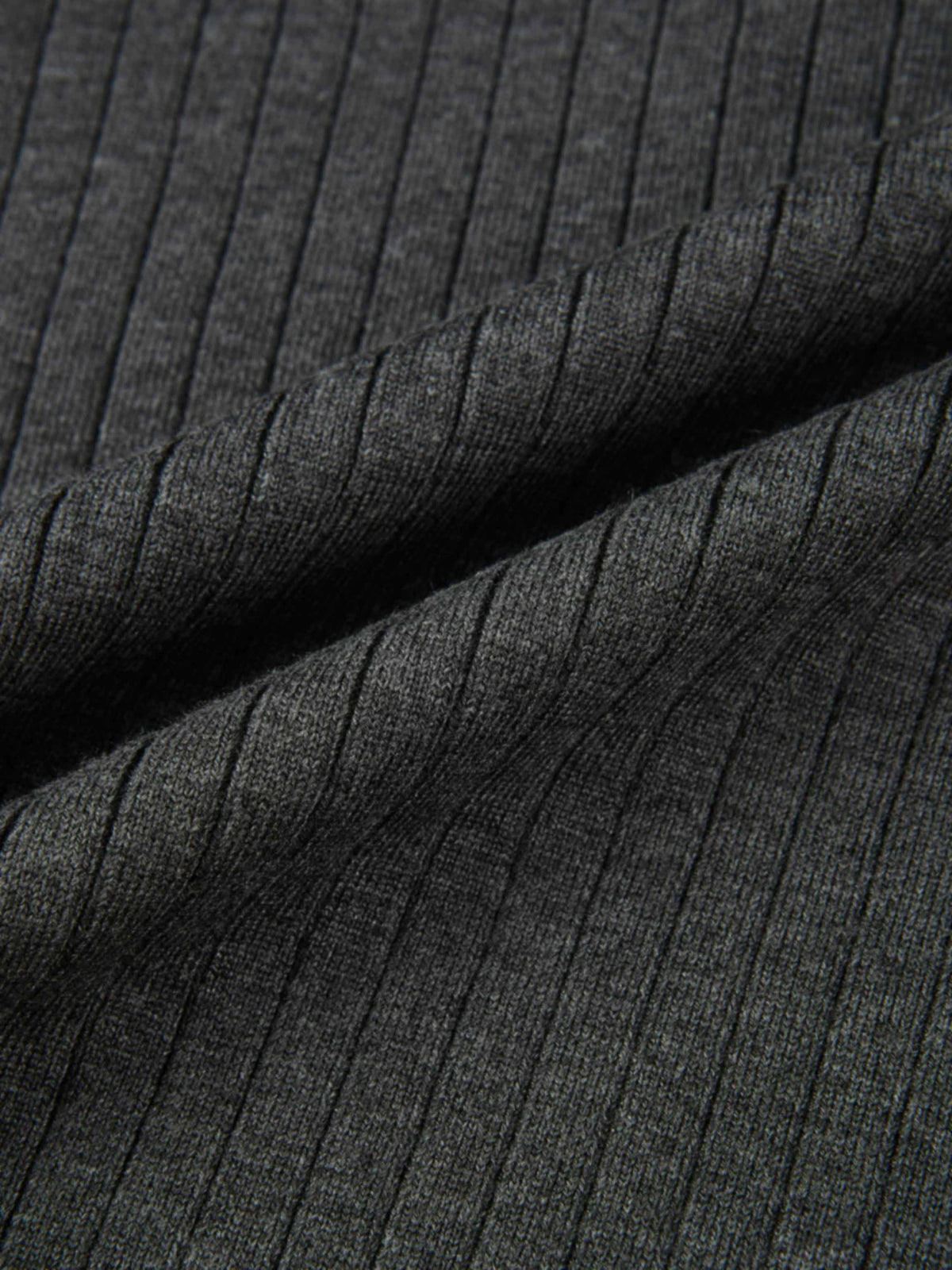 Ribbed Polo Sweater - Grey/Black Stripe