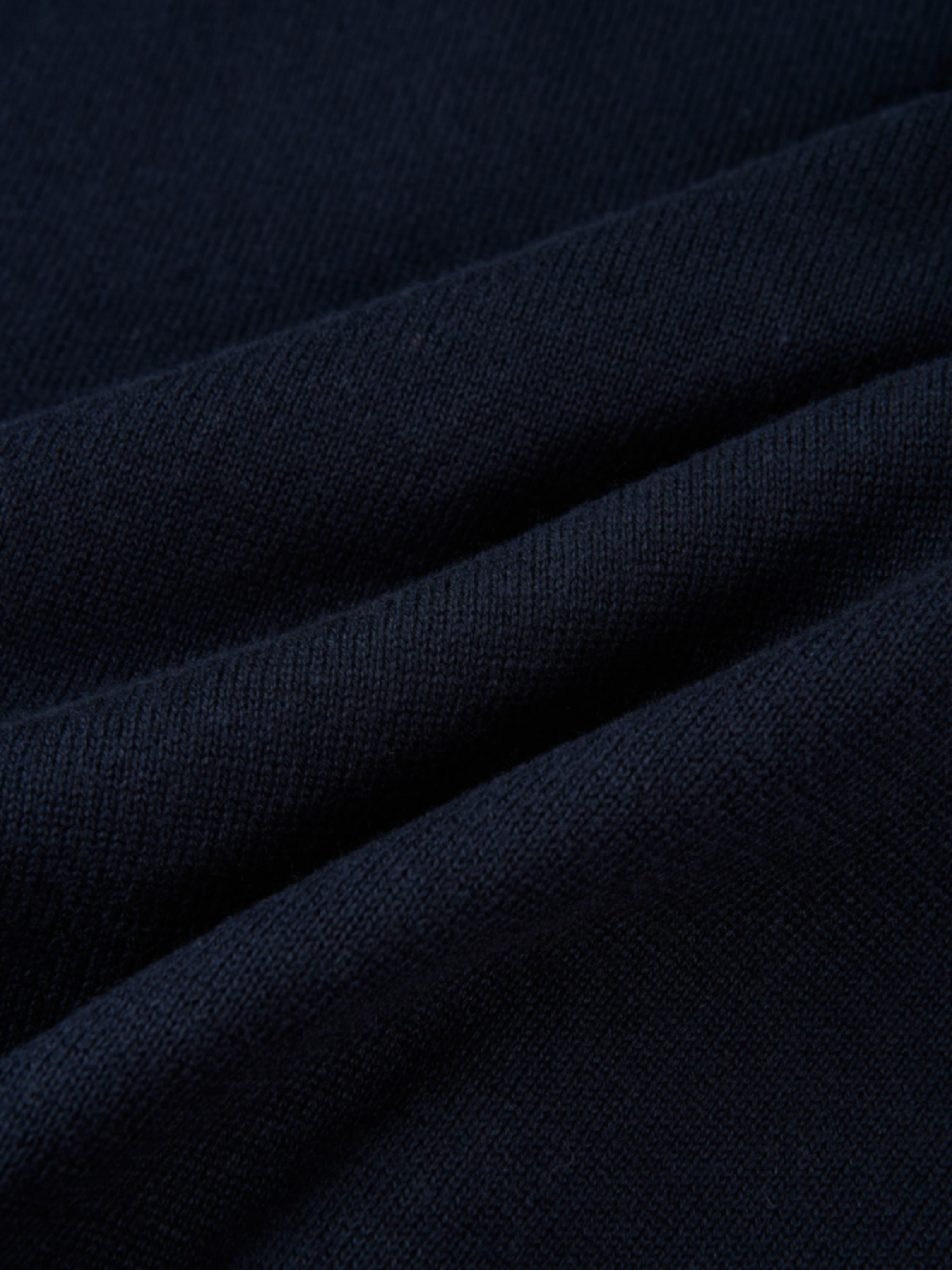 Eyelet Knit Trim Cardigan - Navy