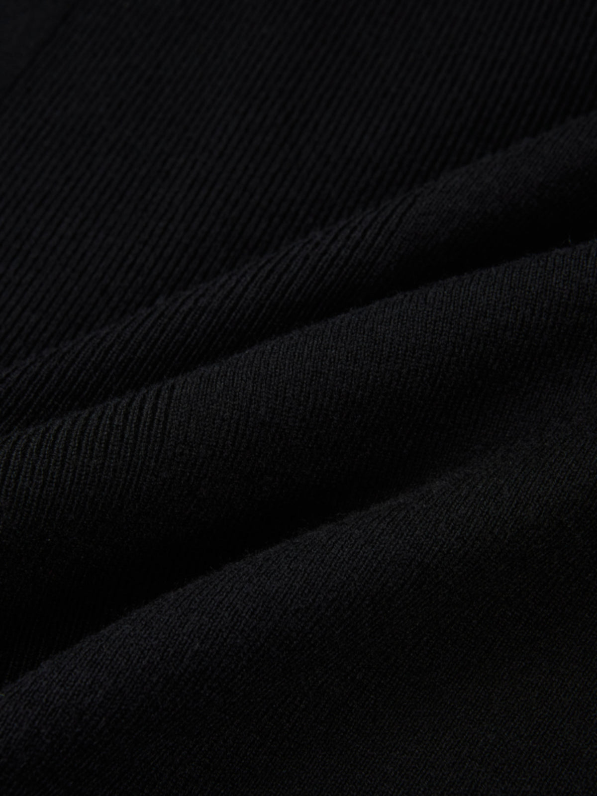 Soft Knit Mixed Ribbed Skirt - Black