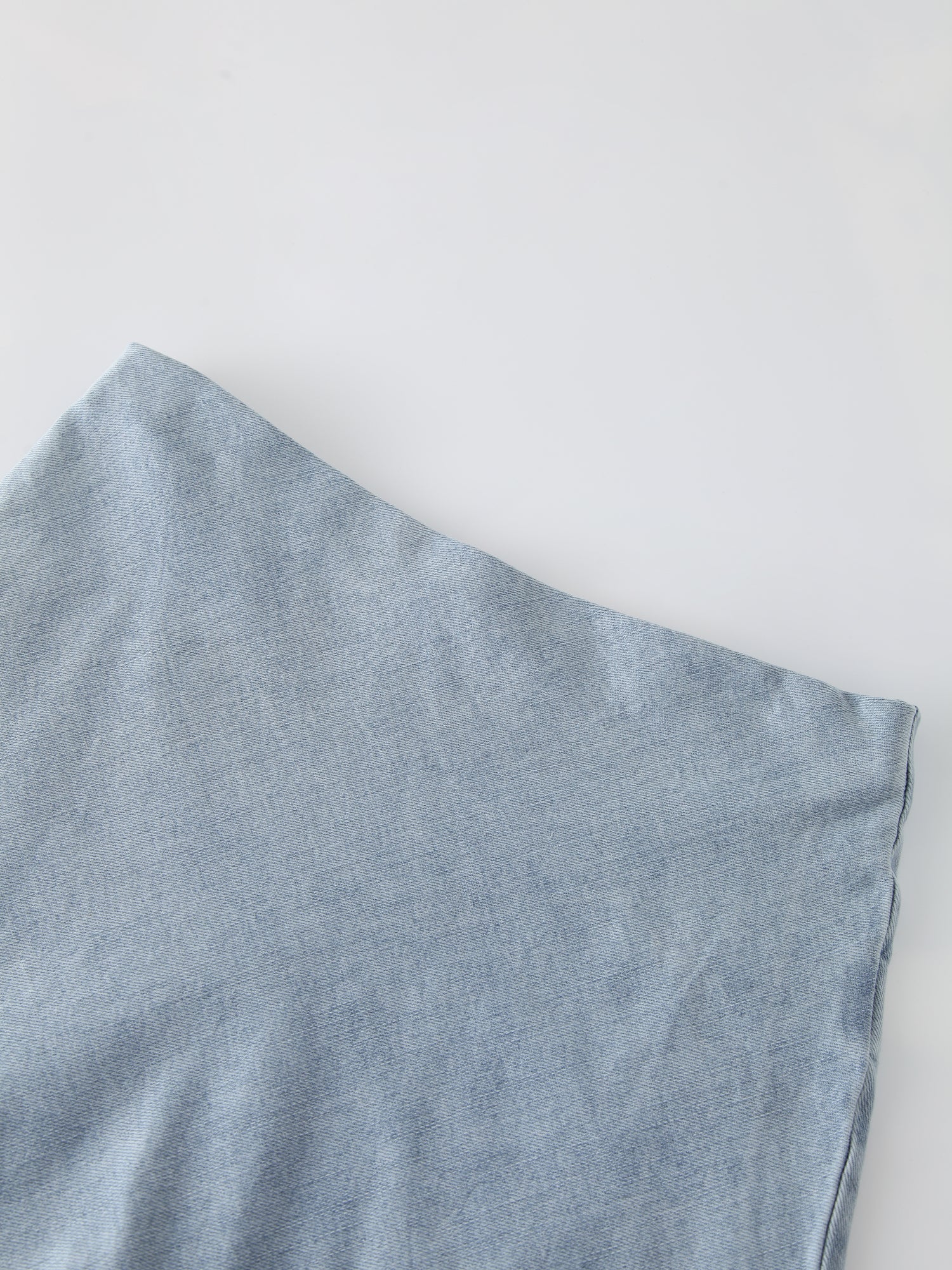 Classic Denim Skirt 37&quot;-Light Blue