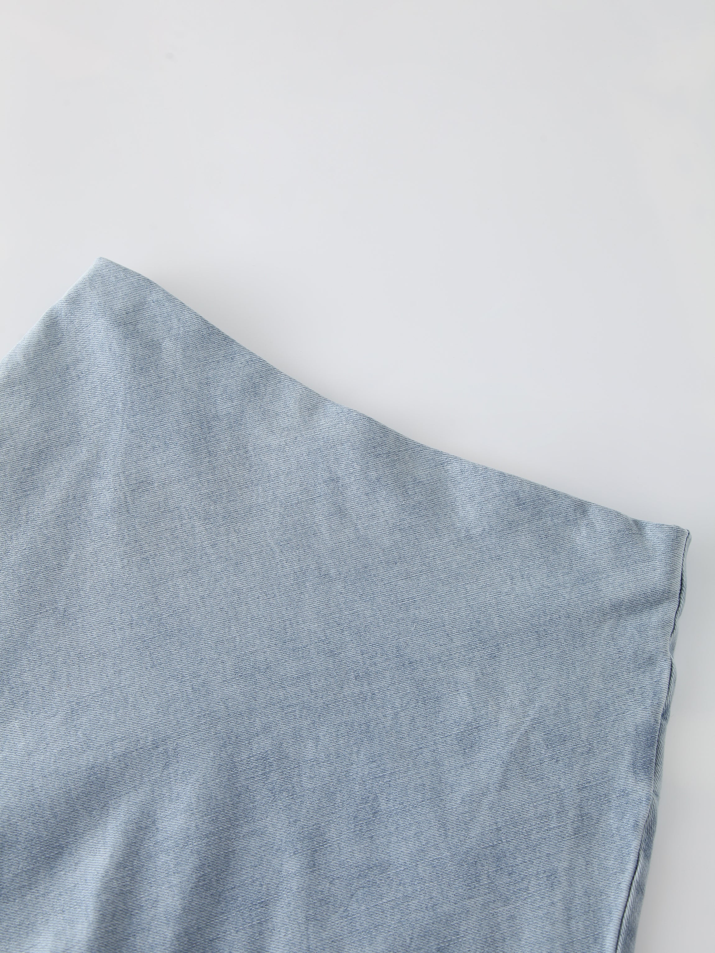 Classic Denim Skirt 37&quot;-Light Blue