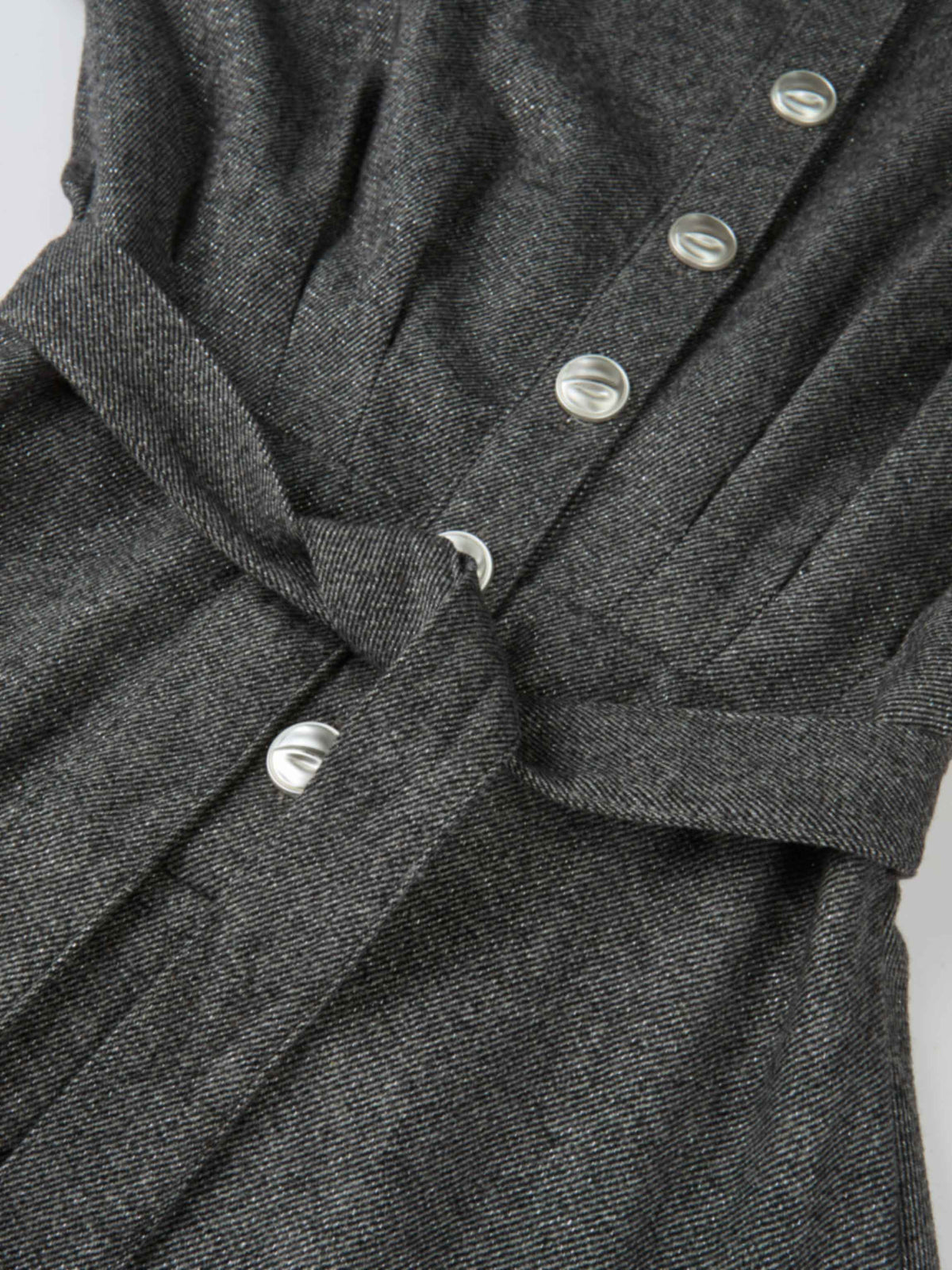 Herringbone Sparkle Dress- Grey