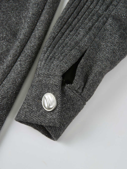 Herringbone Sparkle Dress- Grey