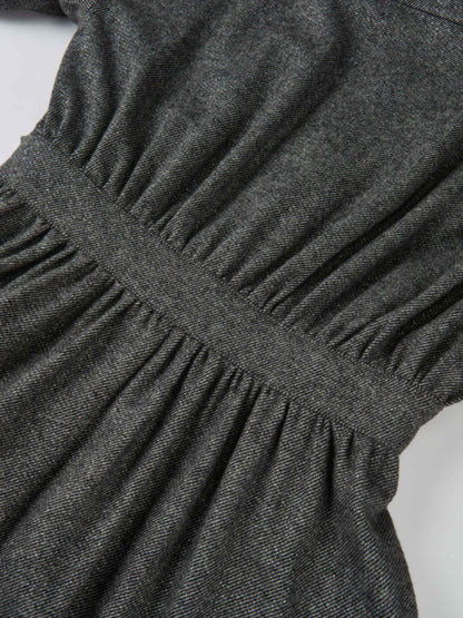 Herringbone Sparkle Dress- Grey