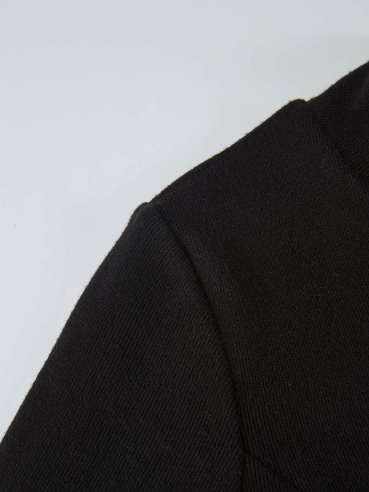 Sleeve Detail Princess Style Knit Dress - Black