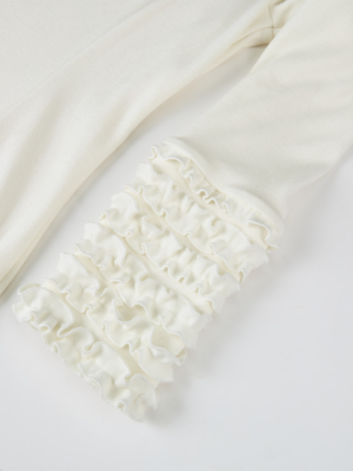 Sleeve Detail Princess Style Knit Dress - Cream