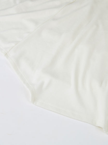 Sleeve Detail Princess Style Knit Dress - Cream