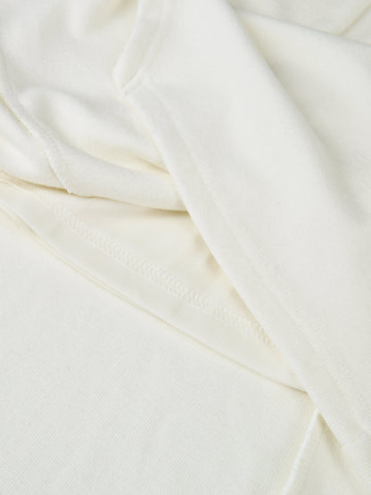 Sleeve Detail Princess Style Knit Dress - Cream