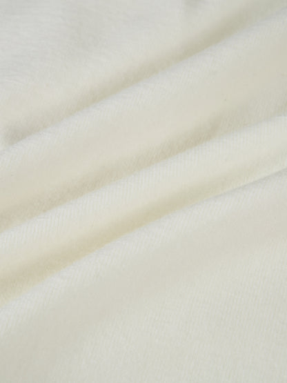 Sleeve Detail Princess Style Knit Dress - Cream