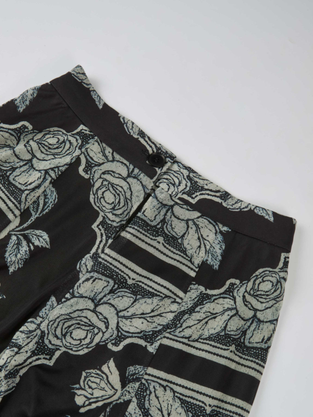 Mesh Trumpet Skirt - Cream Black Floral