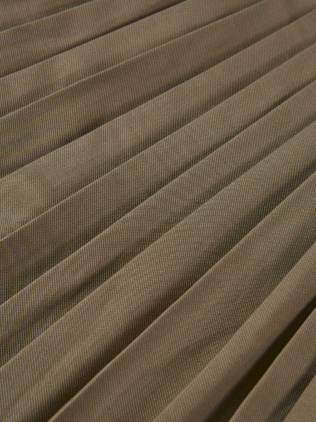 Stitched Pocket Yoke Pleat Skirt - Light Mocha