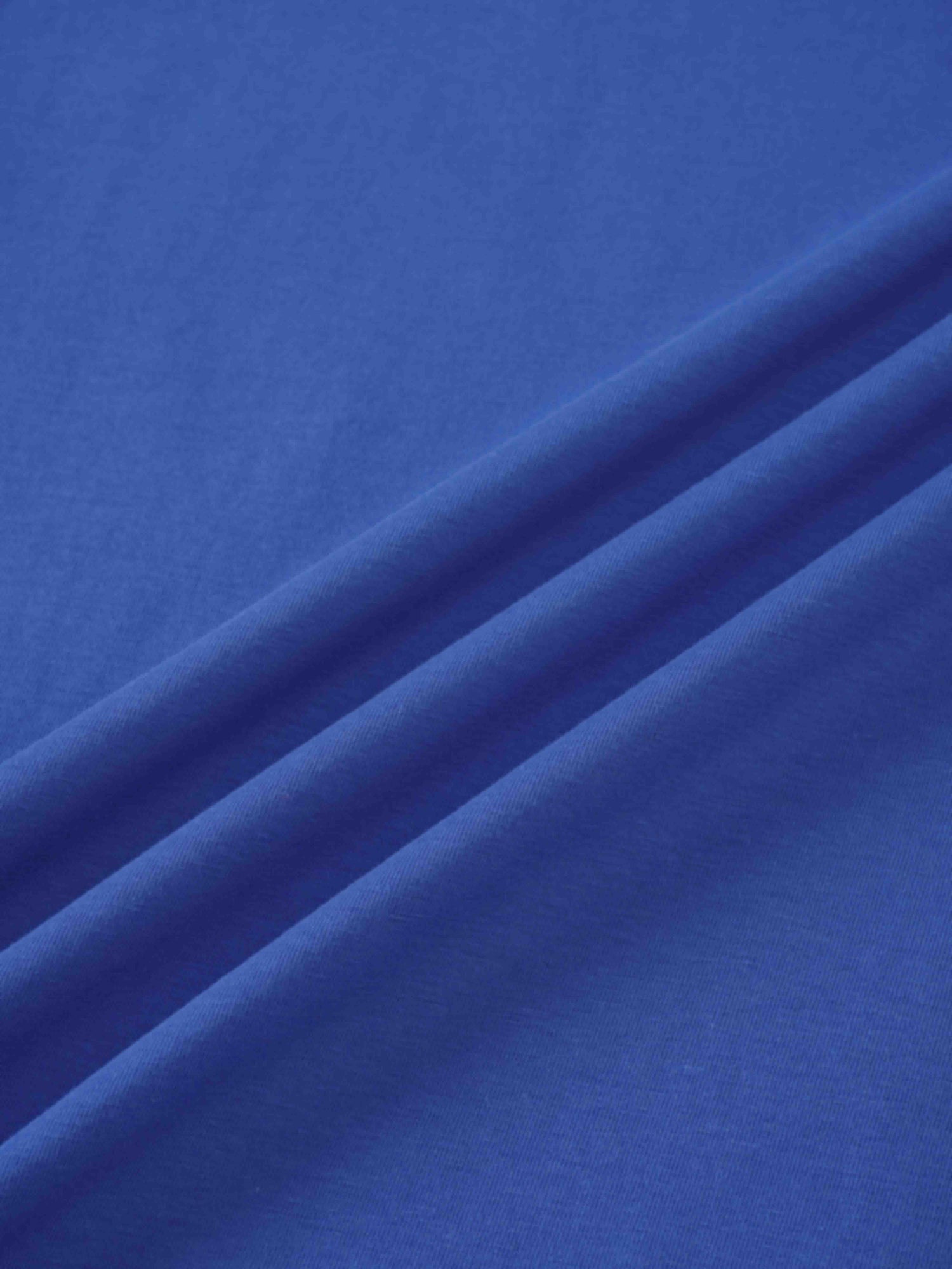 Oversized Rounded Hem T-Shirt-Cobalt Blue