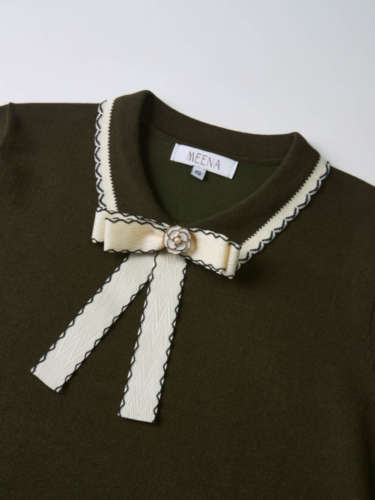 Ribbon Bow Sweater - Green