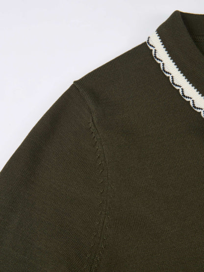 Ribbon Bow Sweater - Green