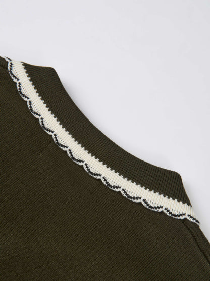 Ribbon Bow Sweater - Green