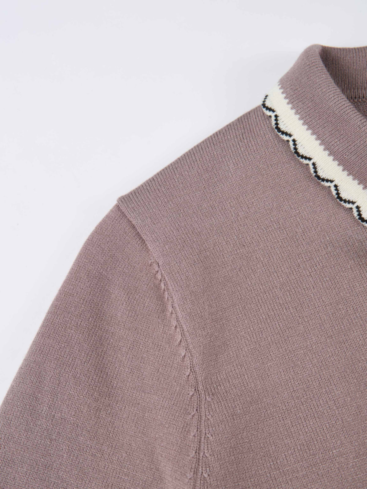 Ribbon Bow Sweater - Mauve/Taupe