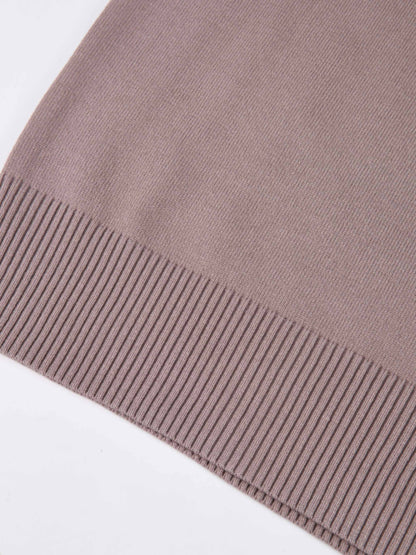 Ribbon Bow Sweater - Mauve/Taupe