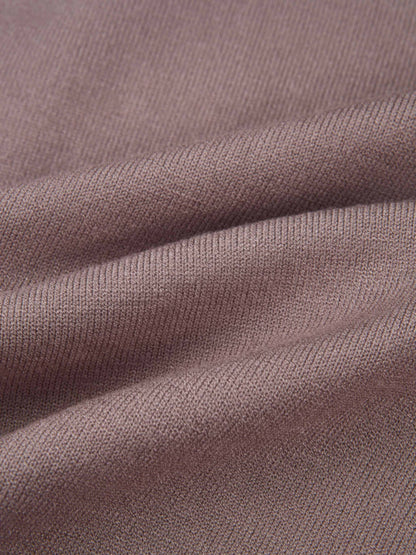 Ribbon Bow Sweater - Mauve/Taupe
