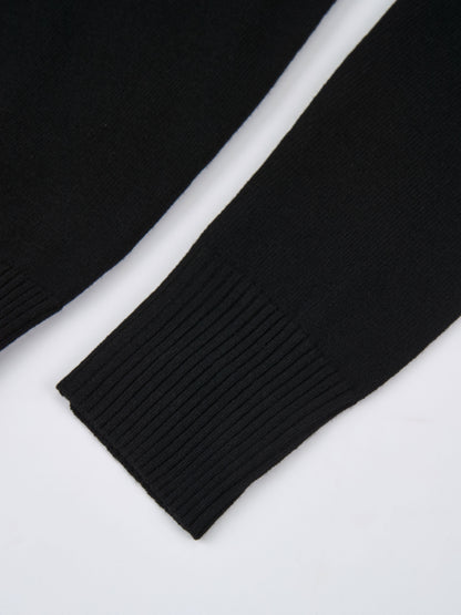 Ribbon Bow Sweater - Black