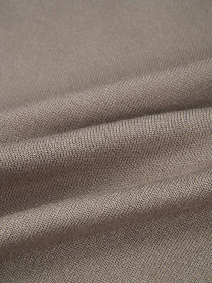 Basic Knit Crew Sweater - Warm Taupe