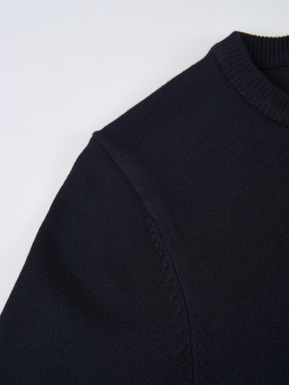 Basic Knit Crew Sweater - Navy