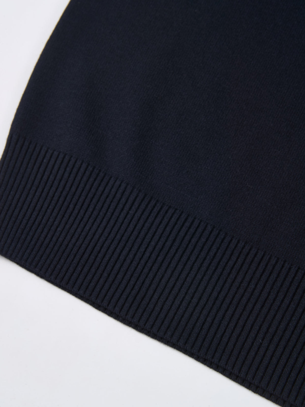Basic Knit Crew Sweater - Navy