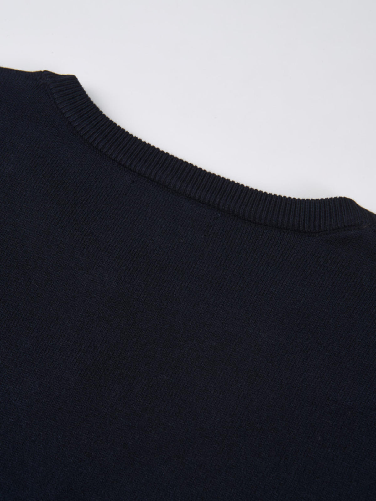 Basic Knit Crew Sweater - Navy