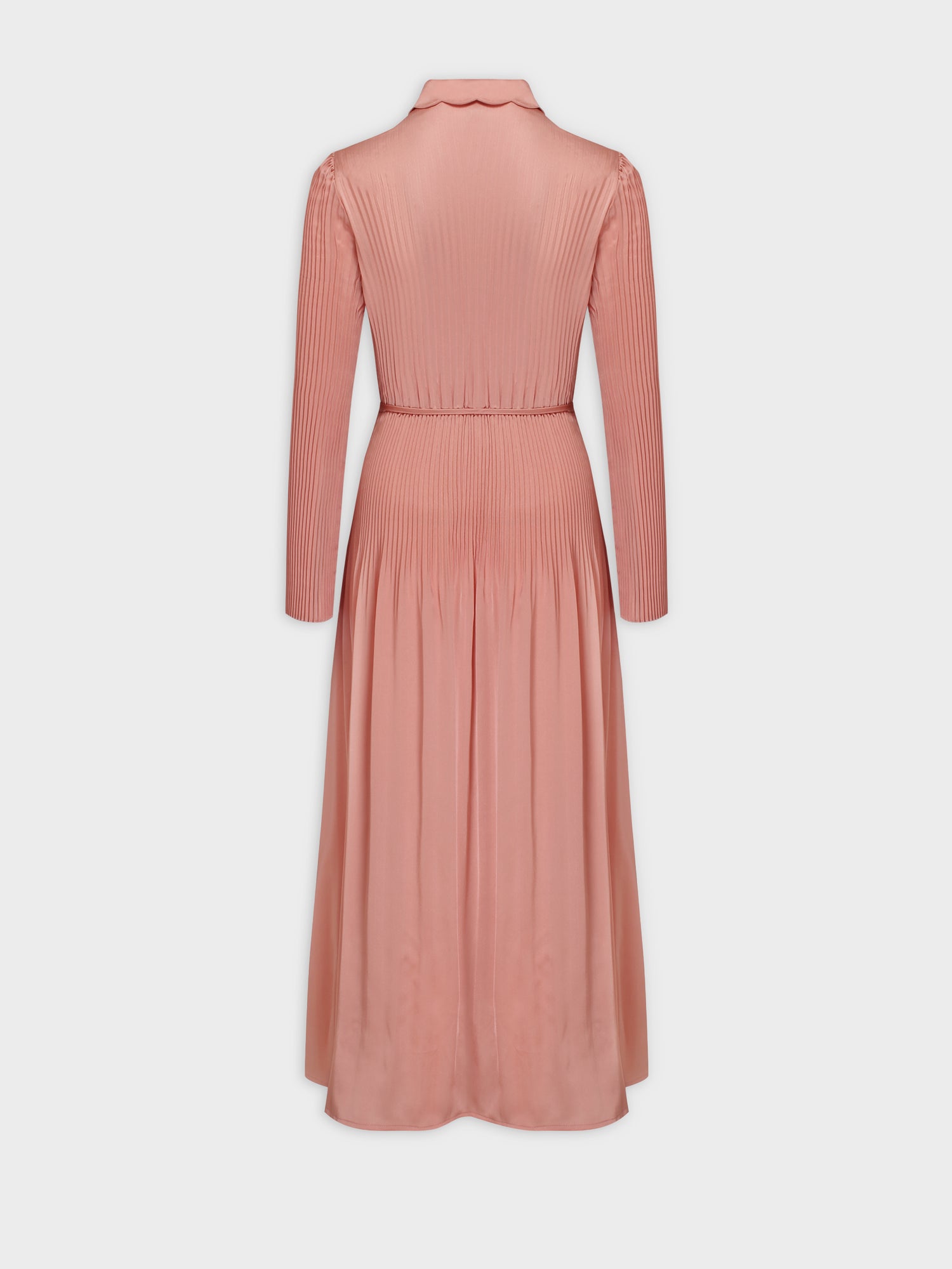 Micro Pleat Dress-Peach