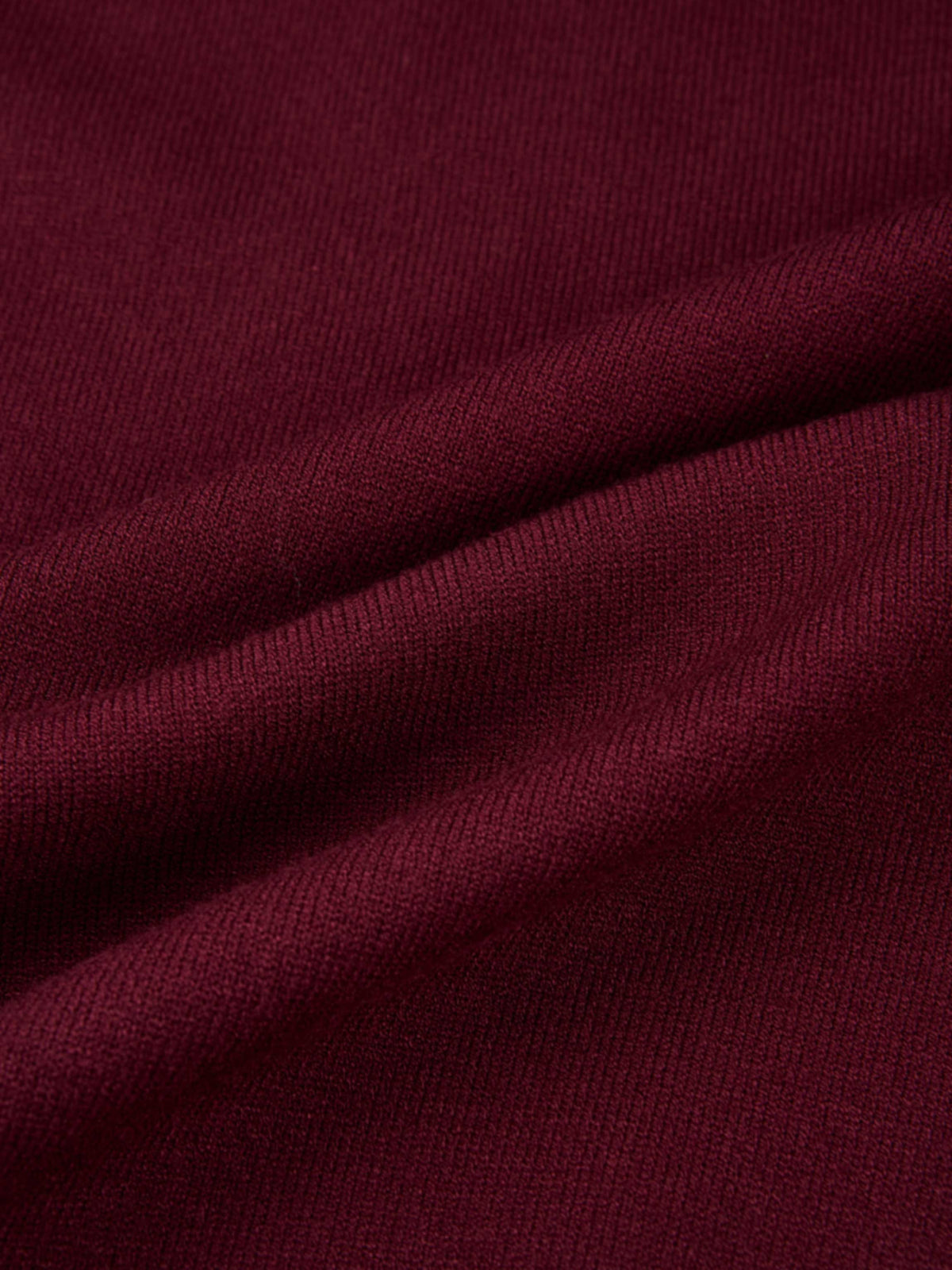 Basic Knit Crew Sweater - Burgundy