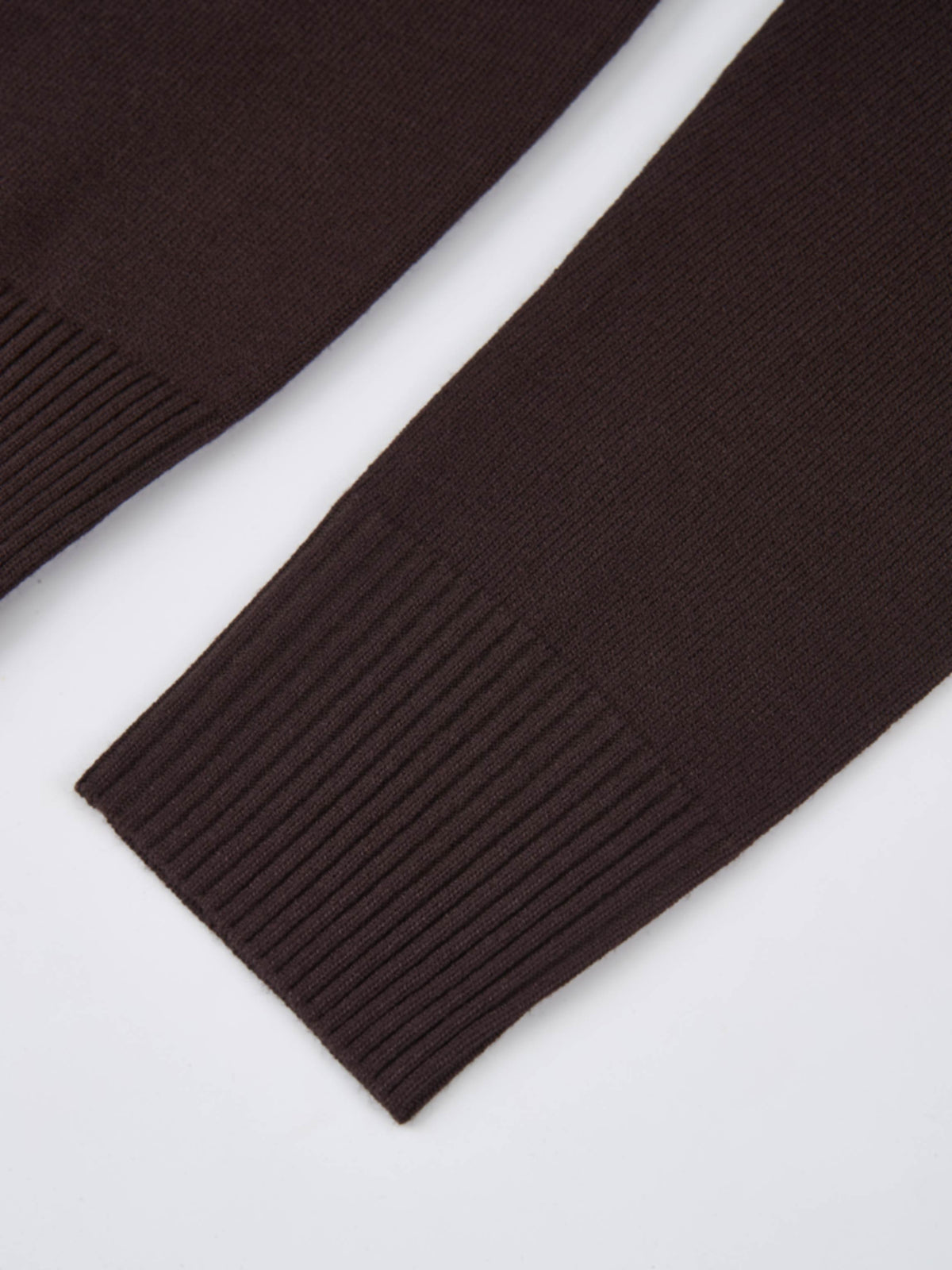 Basic Knit Crew Sweater - Chocolate Brown