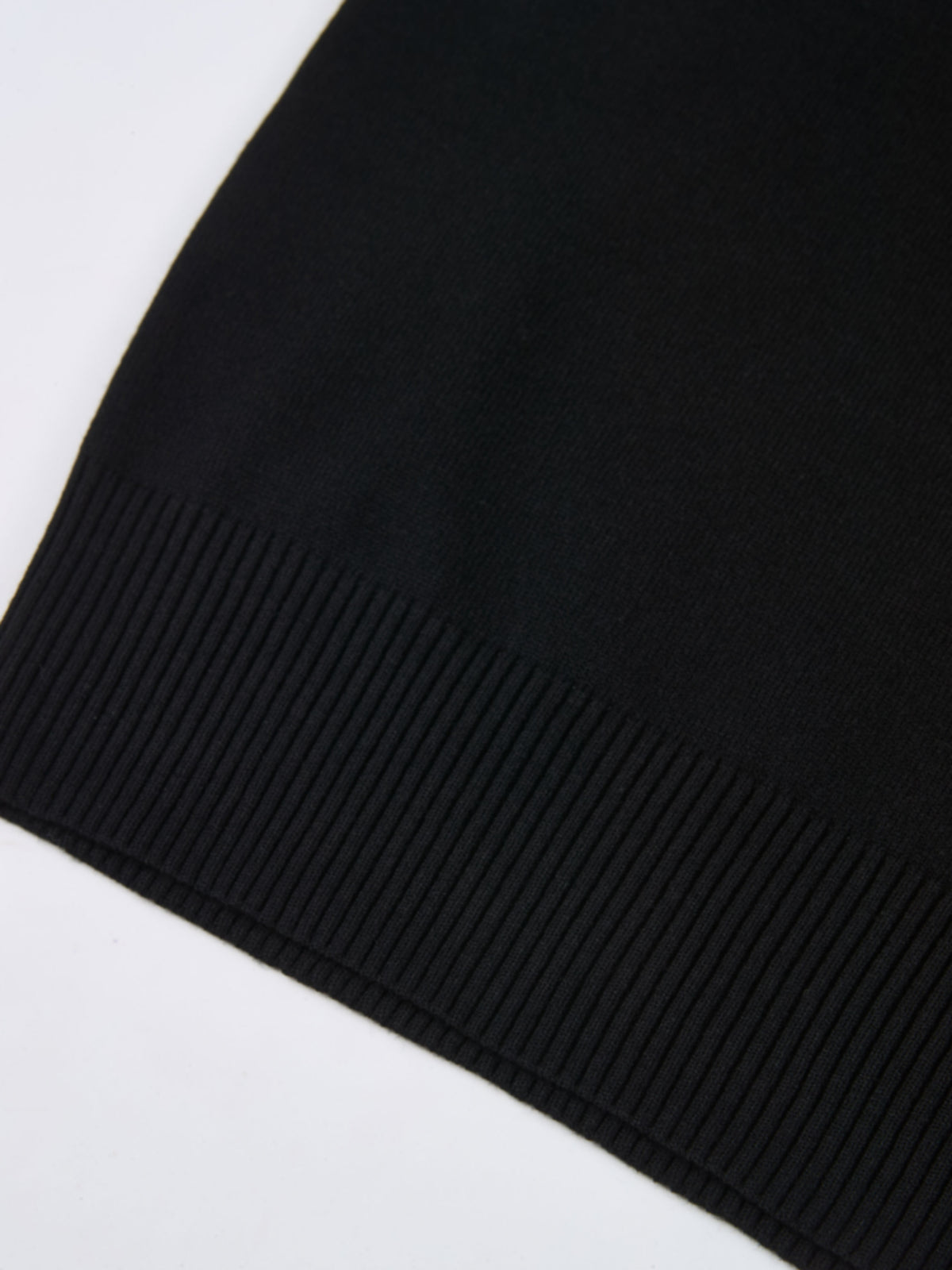 Basic Knit Crew Sweater - Black