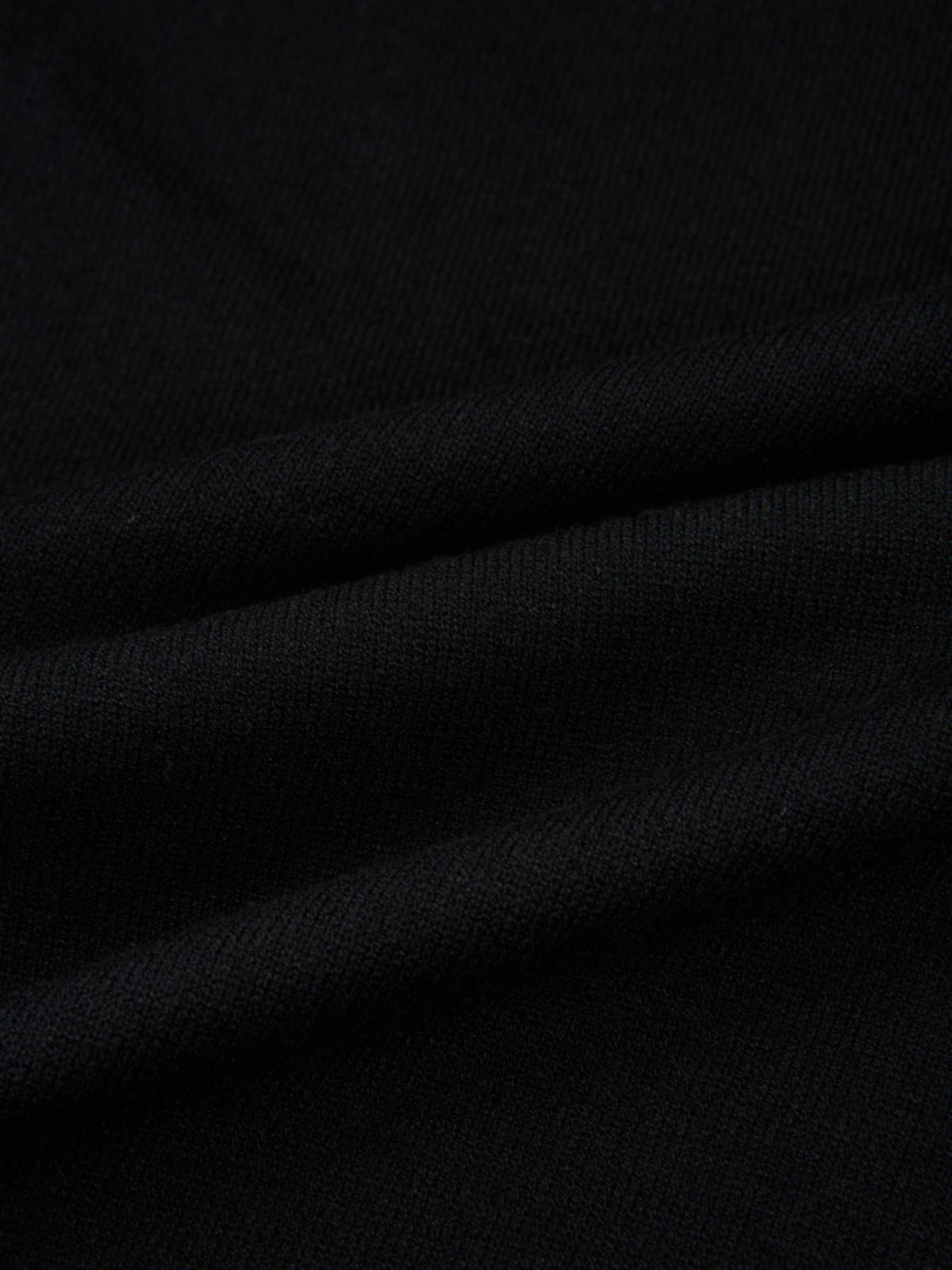 Basic Knit Crew Sweater - Black