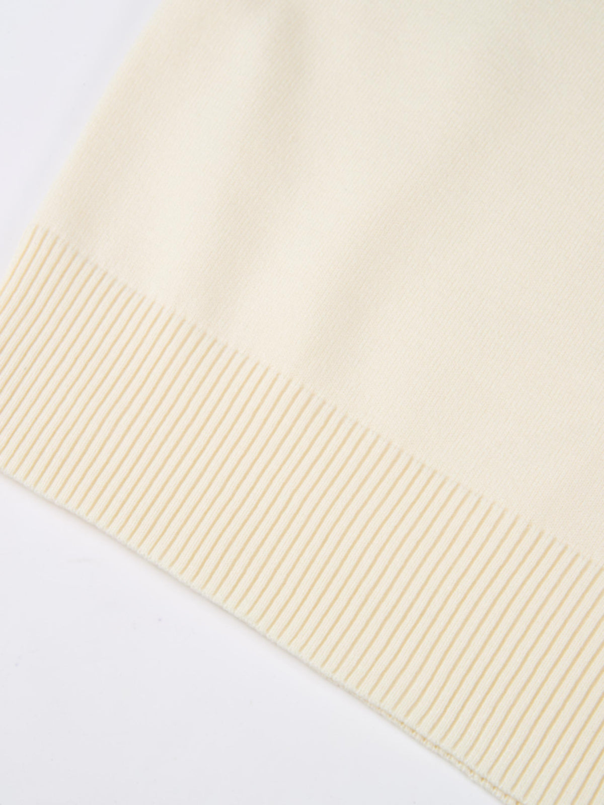 Basic Knit Crew Sweater - Cream