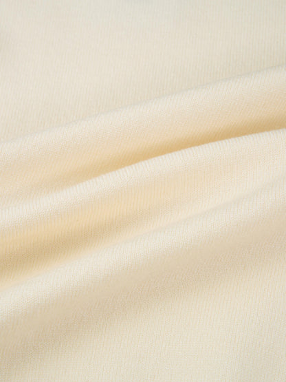 Basic Knit Crew Sweater - Cream