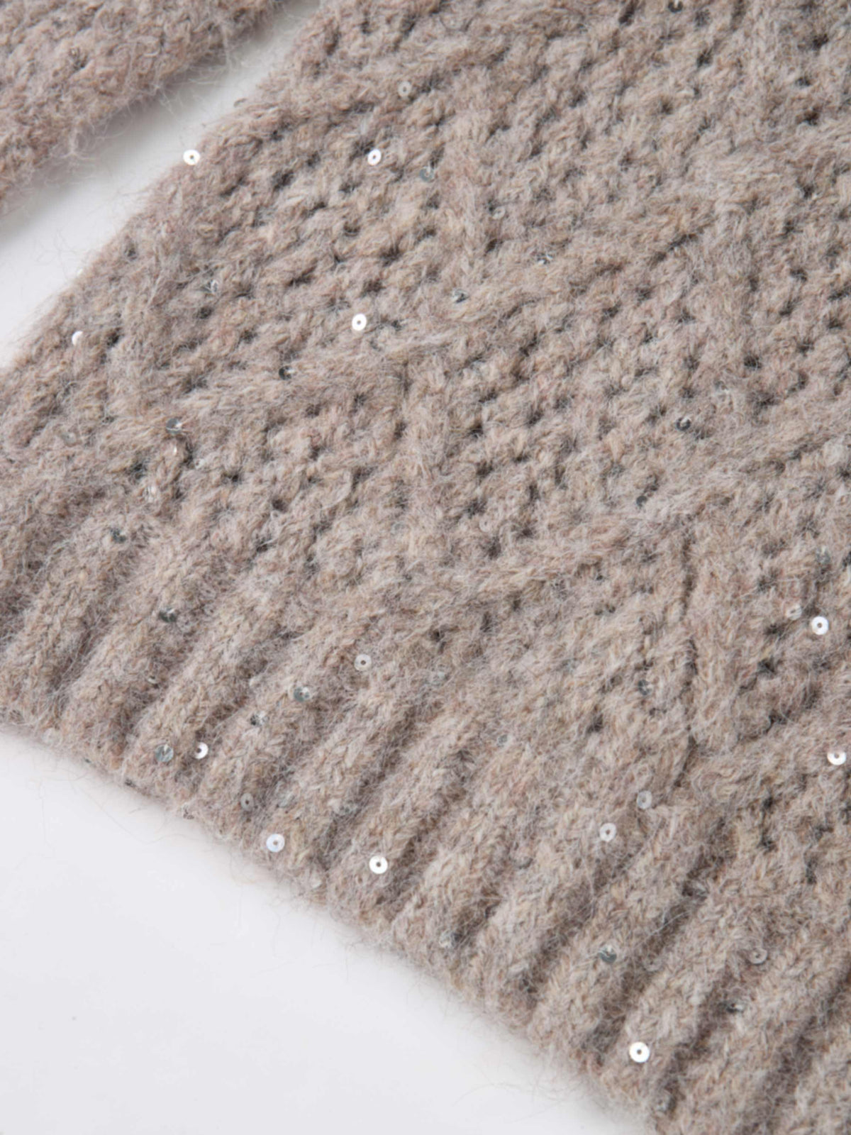 Crochet Sparkle Sweater - Neutral Tones